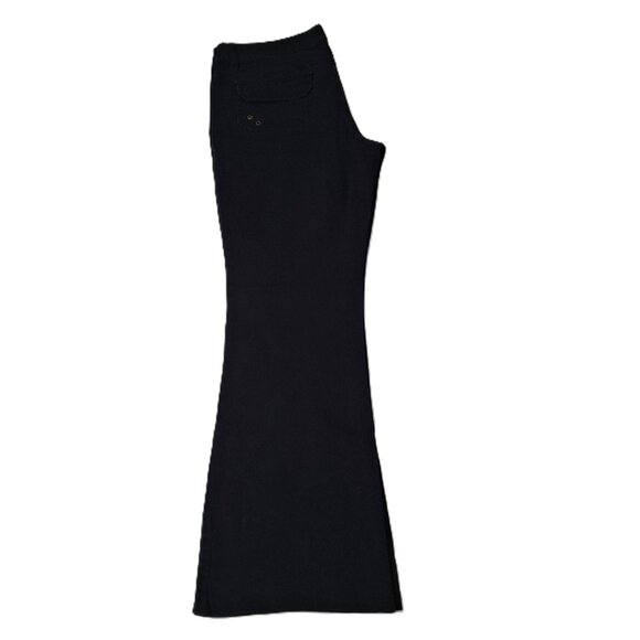 725 Original Vintage 90s Black Low Rise Flare Trousers Womens Size 13 - Picture 5 of 14